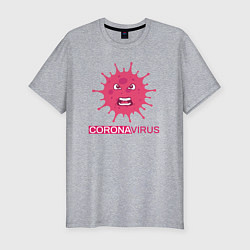 Футболка slim-fit Pink coronavirus, цвет: меланж