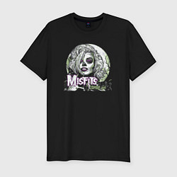 Футболка slim-fit Misfits zombie girl, цвет: черный