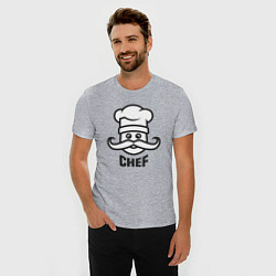 Футболка slim-fit Chef, цвет: меланж — фото 2