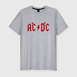 Футболка slim-fit AC DC devil, цвет: меланж