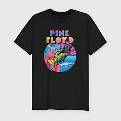 Футболка slim-fit Pink Floyd band rock, цвет: черный