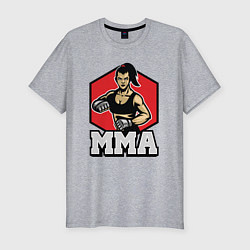 Футболка slim-fit MMA girl, цвет: меланж