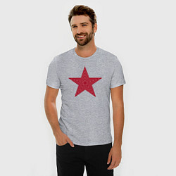 Футболка slim-fit USSR red star, цвет: меланж — фото 2