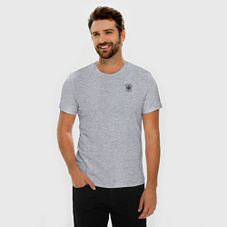 Футболка slim-fit Мы русские с нами Бог Ника 2 черная патриоты, цвет: меланж — фото 2