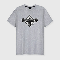 Футболка slim-fit Power club bodybuilding, цвет: меланж