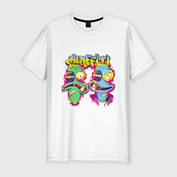 Футболка slim-fit Terry and Korvo Graffiti, цвет: белый