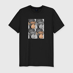 Футболка slim-fit Four monkeys, цвет: черный