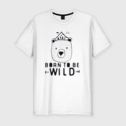 Футболка slim-fit Wild bear, цвет: белый