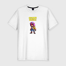 Футболка slim-fit Сэнди имба Brawl stars, цвет: белый