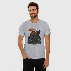 Футболка slim-fit Хэллоуин trick or treat, цвет: меланж — фото 2