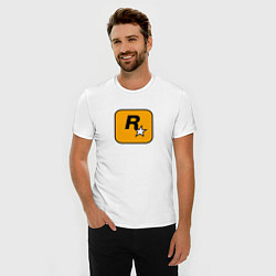 Футболка slim-fit Rockstar logo, цвет: белый — фото 2