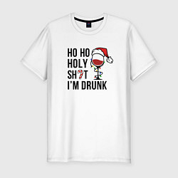 Футболка slim-fit Im drink - New Year, цвет: белый