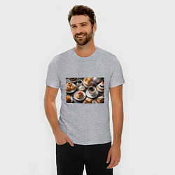 Футболка slim-fit Кофе и пирожные, цвет: меланж — фото 2