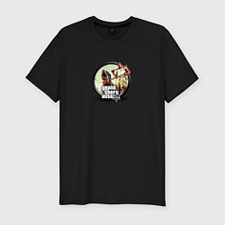 Футболка slim-fit Grand Theft Auto V logotype, цвет: черный