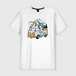 Футболка slim-fit Volkswagen camper, цвет: белый