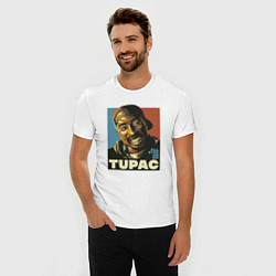 Футболка slim-fit Tupac - all eyez on me, цвет: белый — фото 2