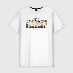 Футболка slim-fit Got7 назови мое имя, цвет: белый