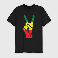 Футболка slim-fit Jamaica peace, цвет: черный