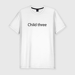 Футболка slim-fit Child three - meme, цвет: белый