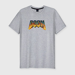 Футболка slim-fit Doom логотип, цвет: меланж