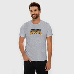 Футболка slim-fit Doom логотип, цвет: меланж — фото 2
