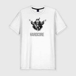 Футболка slim-fit Hardcore will never die, цвет: белый