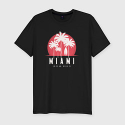 Футболка slim-fit Miami ocean drive, цвет: черный