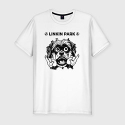 Футболка slim-fit Linkin Park 2024 - rock dog, цвет: белый