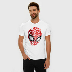 Футболка slim-fit Spider-Man text, цвет: белый — фото 2