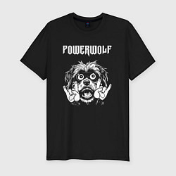 Футболка slim-fit Powerwolf rock dog, цвет: черный