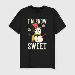 Футболка slim-fit Snowman, цвет: черный