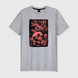 Футболка slim-fit Безумные кошмары, цвет: меланж