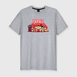 Футболка slim-fit Welcome to Japan, цвет: меланж