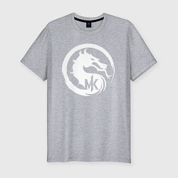Футболка slim-fit Mortal kombat 1 logo, цвет: меланж