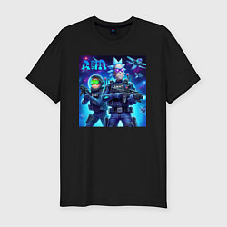 Футболка slim-fit Rick and Morty - cosmic special forces, цвет: черный