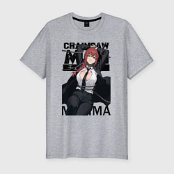 Футболка slim-fit Chainsaw Man - Makima, цвет: меланж