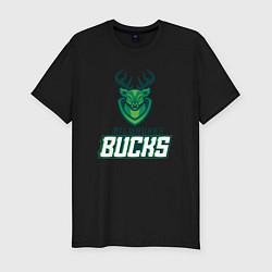 Футболка slim-fit Milwaukee Bucks NBA, цвет: черный