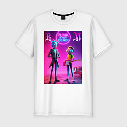 Футболка slim-fit Rick and Morty - neon fantasy, цвет: белый