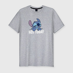 Футболка slim-fit Not today Stitch, цвет: меланж