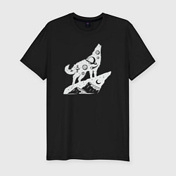 Футболка slim-fit Space wolf, цвет: черный