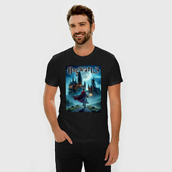 Футболка slim-fit Harry Potter with a magic wand - Hogwarts, цвет: черный — фото 2