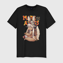 Футболка slim-fit Созданный в бездне - Наначи, цвет: черный