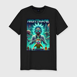 Футболка slim-fit Morty Smiths nightmare - neon glow, цвет: черный