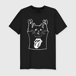 Футболка slim-fit Rolling Stones - cat rock, цвет: черный