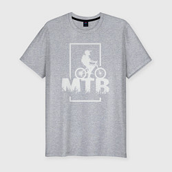 Футболка slim-fit Горный байк, цвет: меланж