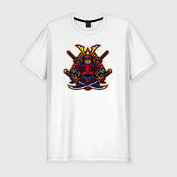 Футболка slim-fit Angry samurai, цвет: белый