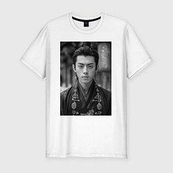 Футболка slim-fit Dylan Wang актер, цвет: белый