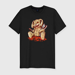 Футболка slim-fit Зайчик киллер, цвет: черный