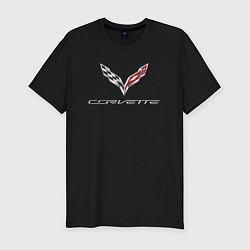 Футболка slim-fit Chevrolet Corvette - racing team, цвет: черный