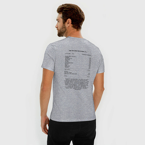Мужская slim-футболка Lil Peep playlist bill / Меланж – фото 4
